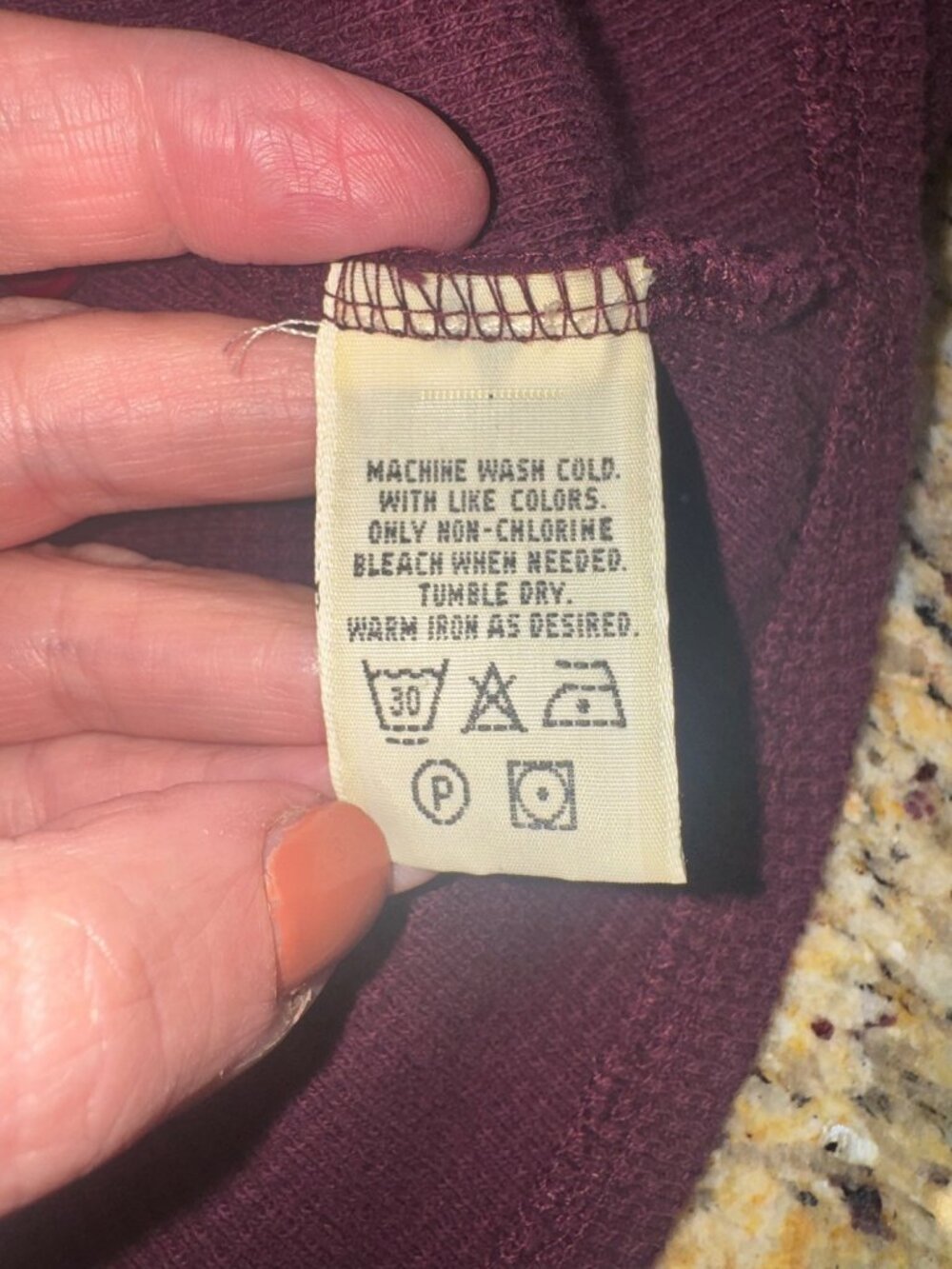 Vintage Eddie Bauer Plus Size XXL Womens Waffle Knit Burgundy Henley Maxi Dress - Picture 12 of 12